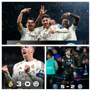 Pendule murale tendue : Le Real Madrid foudroie Manchester City (3-0), le PSG écrase Chelsea (5-2) en Ligue des Champions UEFA